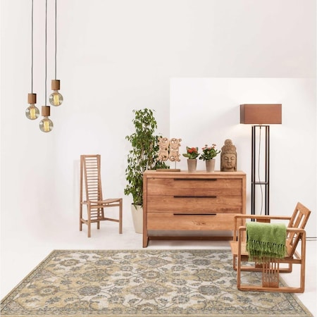 Palacedesigns 27 x 90 in. Ivory Sand Wool Rug PA3672941